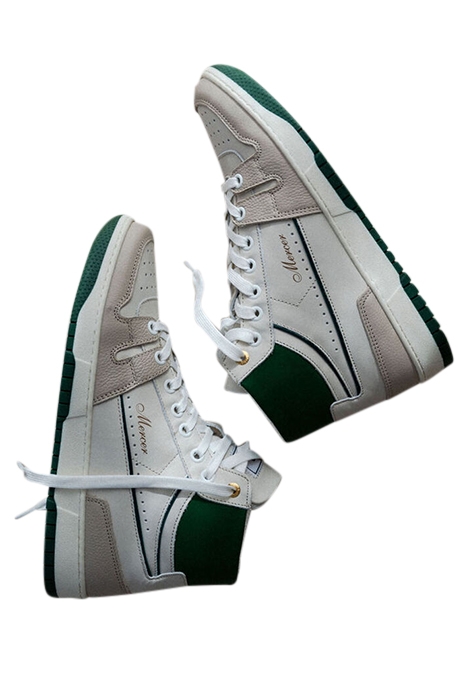THE BROOKLYN HIGH - NAPPA WHITE/GREEN 5