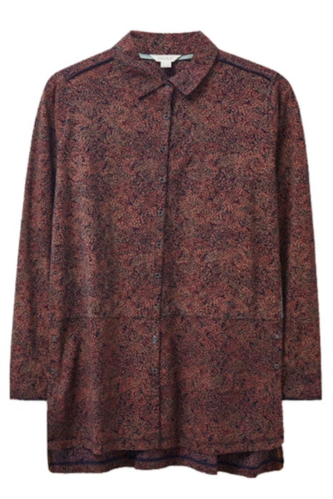 LOTTIE LONGLINE MIX SHIRT NAVY MULTI 1