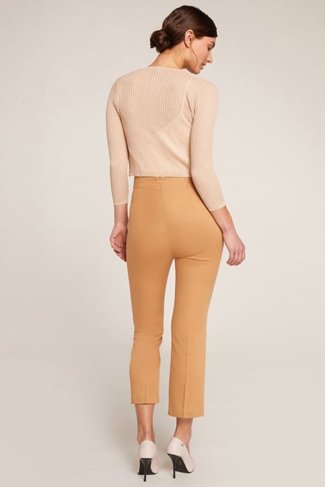 TWILL STOVEPIPE TROUSERS BROWN 3