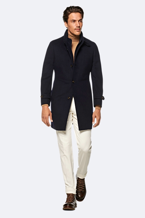 NAVY PADDED OVERCOAT 2