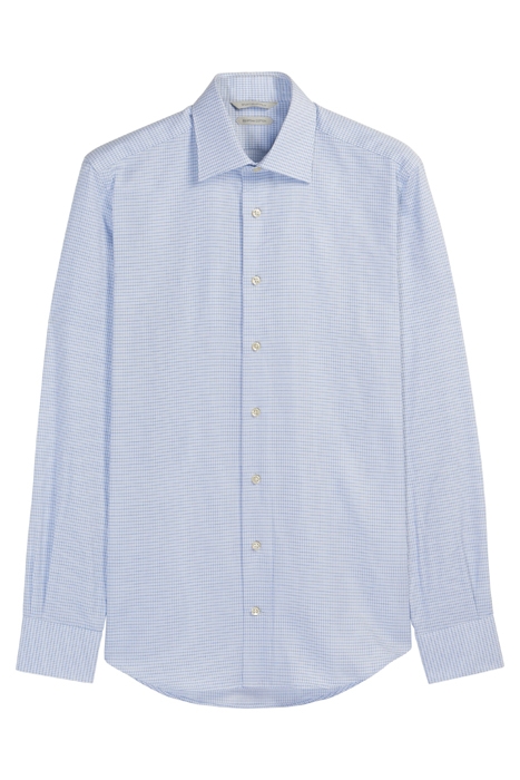 LIGHT BLUE CHECKED SLIM FIT SHIRT 1