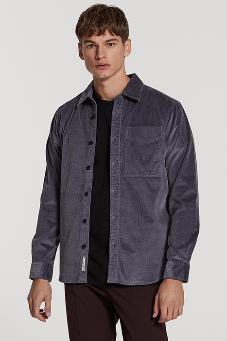 MEN CORDUROY SHIRT DAVE DARK SKY GREY 2