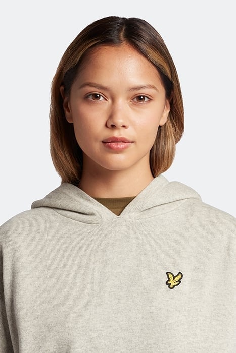 KNITTED HOODIE LIGHT GREY MARL 4