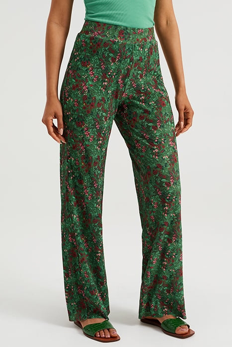 LADIES PANTS WITH DESIGN AND STRUCTURE GREEN 2