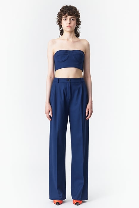 CROPPED BUSTIER TOP TWILIGHT BLUE 1
