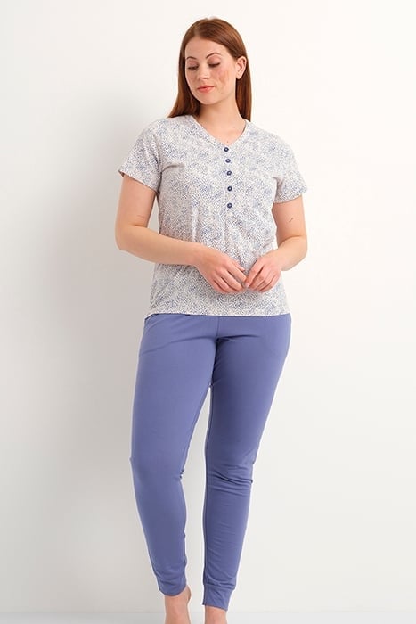 NW SET PYJAMA SS NOLA SMALL DOTS TALC BICOLOR 2