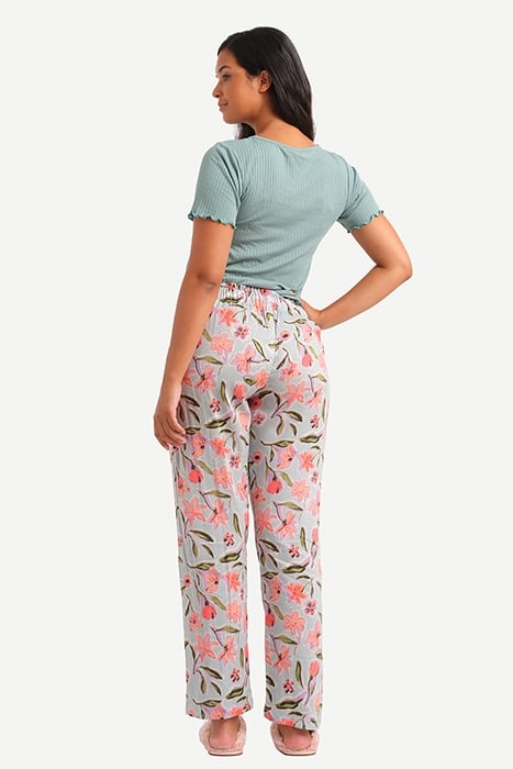 NW BO. TROUSERS MADDY PAINTED FLOWER PINK FLOWER 3