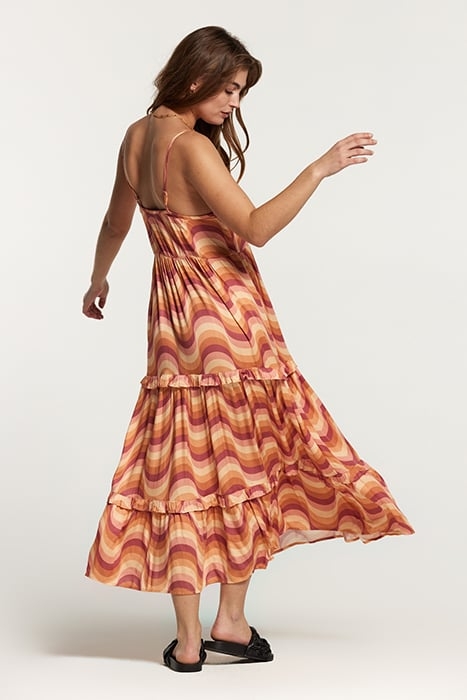 SICILY DRESS GROOVY WAVE FROZEN CHOCO BROWN 3