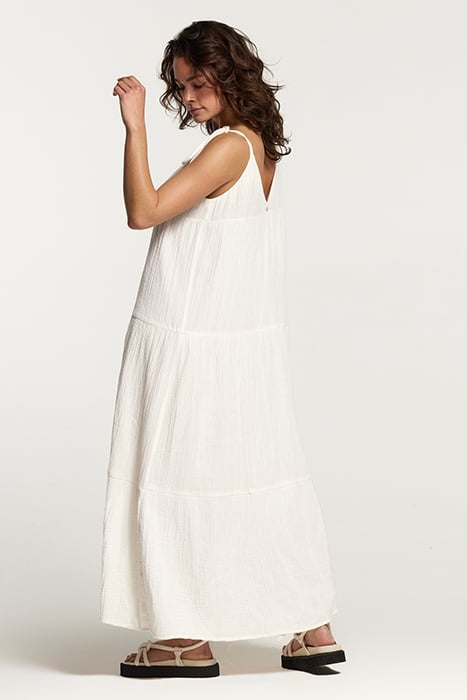 BOGOTA DRESS MOUSSELINE WAFFLE JET STREAM WHITE 3