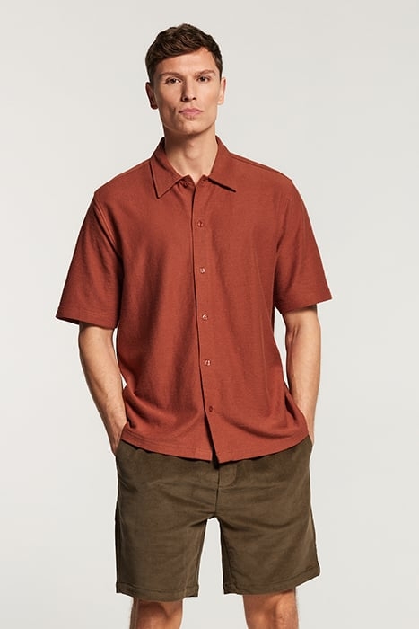 ALEC SHORTSLEEVE SHIRT CHAI BROWN 2