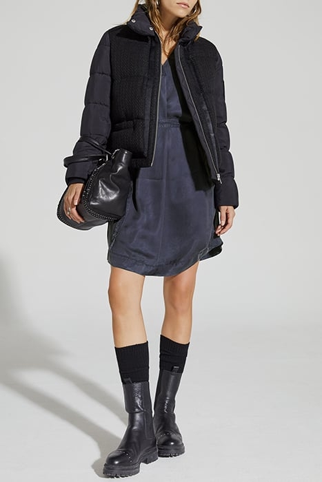 NAVY BLUE SHORT DRESS WITH SHOULDER TABS 3