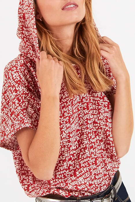 CANDY RED MINI-LETTER PRINT TOP 4