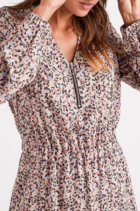 SWEET PINK TACHIST PRINT DRESS 4