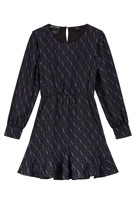 WINONA DRESS BLACK/PURPLE 1