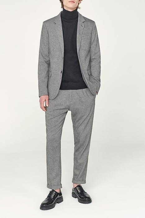 CHARCOAL SEMI-PLAIN TWEED SUIT JACKET 3