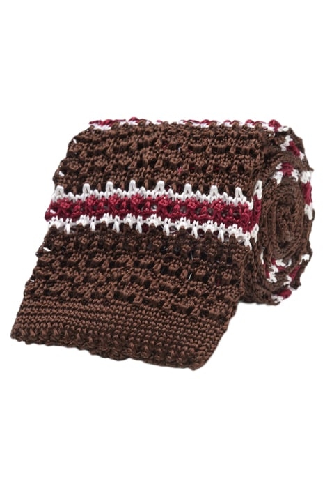 BROWN KNITTED TIE 1