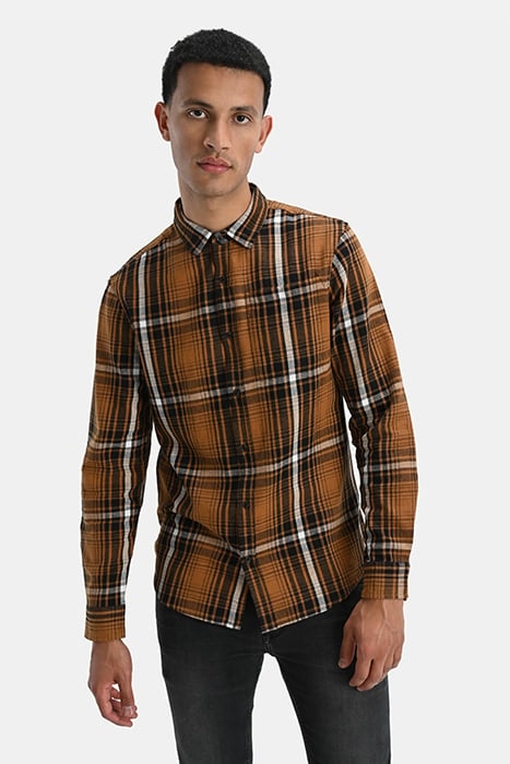 MA-SBSTRIPED CHECK SLS CAMEL 6