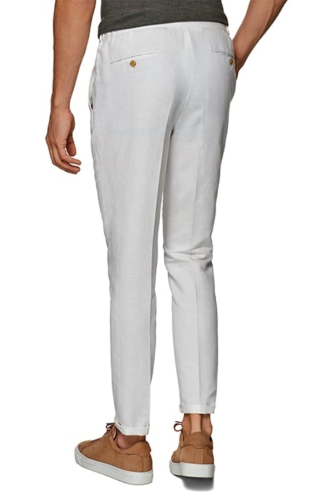 OFF WHITE HERRINGBONE DRAWSTRING AMES TROUSERS 2