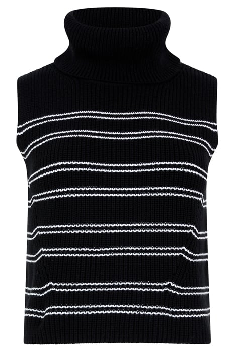MOZART SLEEVELESS JUMPER BLACK/WHITE 4