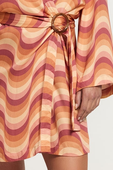 BIARRITZ WRAP DRESS GROOVY WAVE FROZEN CHOCO BROWN FROZEN CH 7