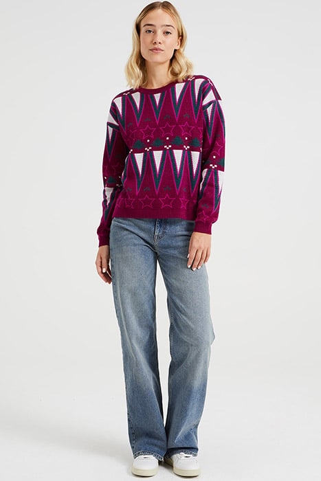 KNITTED PULLOVER DARK PURPLE 4