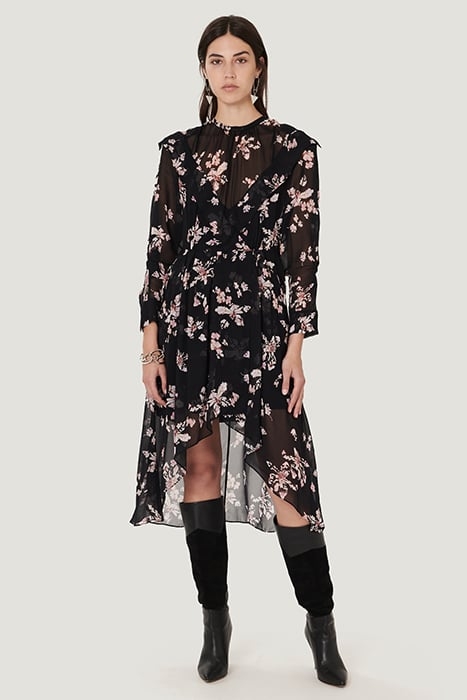 ILIONA BLACK/ECRU/PINK DRESS 2