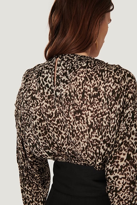 RUSKO BLOUSE IN ECRU/BLACK/BROWN BLOUSE 4
