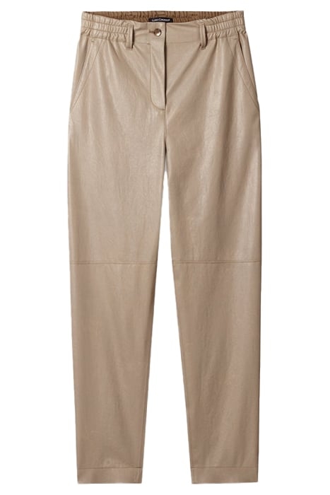TAPERED-PANTS IN LEDER-OPTIK MUD 6