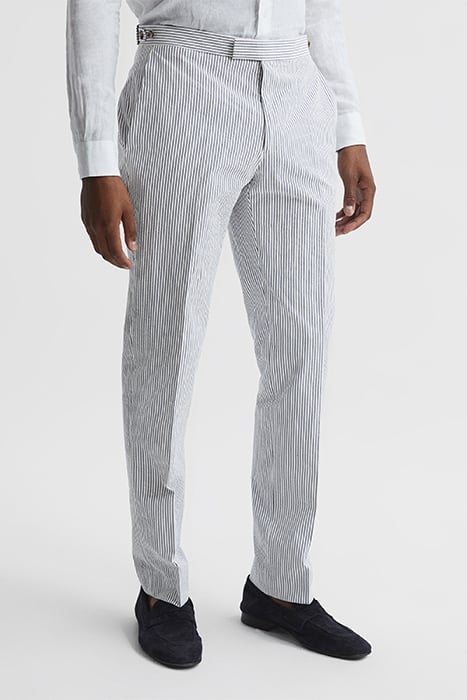 BARR SUIT PANTS BLUE/WHITE 1