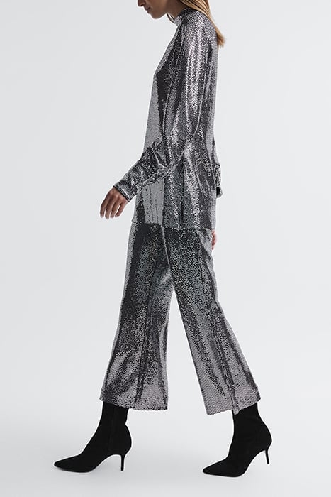 VALERIA WIDE-LEG & FLARED PANTS SILVER 4