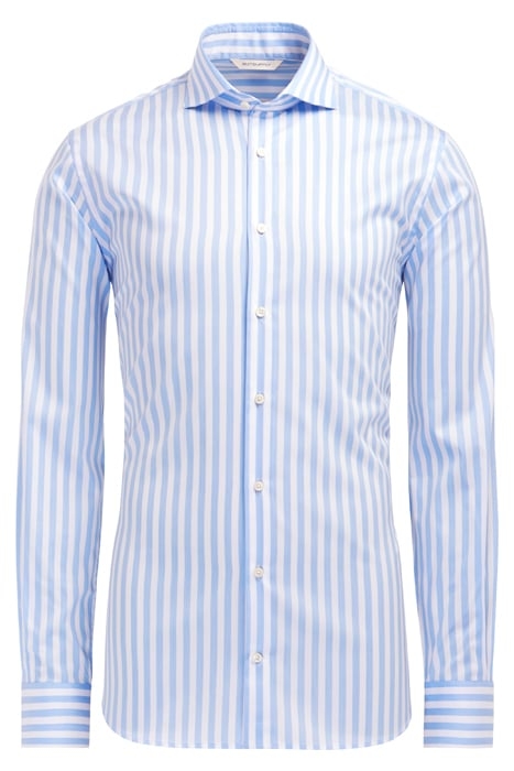 LIGHT BLUE STRIPED TWILL EXTRA SLIM FIT SHIRT 8