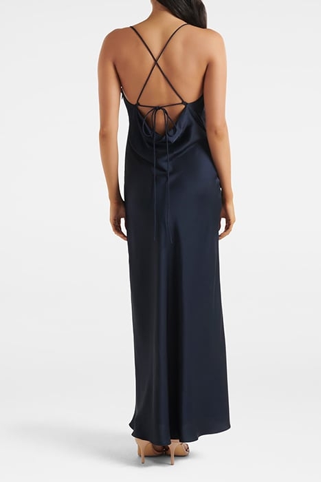 BLAIR BACK DETAIL MIDI DRESS NAVY 2