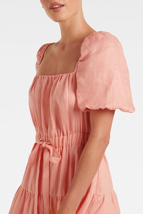 POLLY PINTUCK MIDI DRESS CONCH SHELL 4