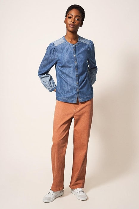 JASMINE DENIM SHIRT MID DENIM 1