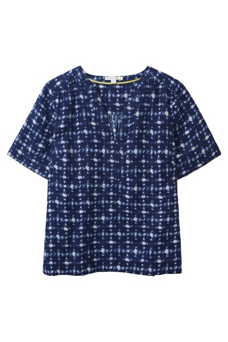 JUNE LINEN TOP NAVY MULTI 4