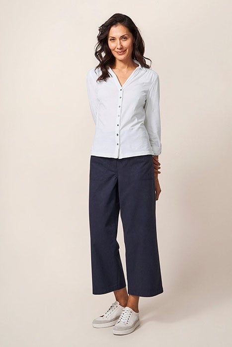 ANNIE EMBROIDERED JERSEY SHIRT BRILLIANT WHITE 1