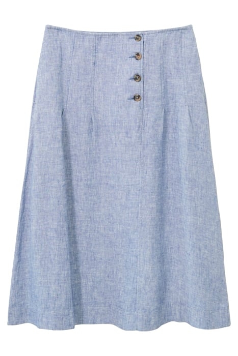 CIARA LINEN SKIRT CHAMBRAY BLUE 1