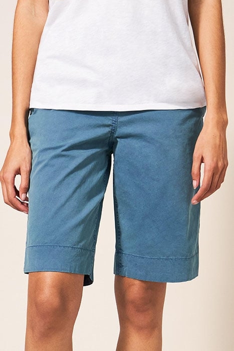 HAYLEY ORGANIC CHINO SHORTS MID TEAL 1