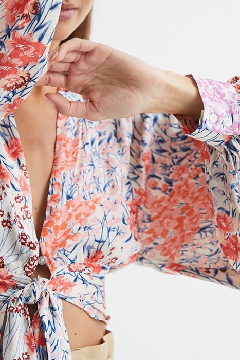 ELLE BLOUSE CORAL/WHITE 5