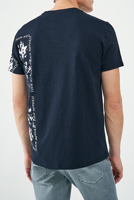 MEN'S NAVY BANDANA MOTIF T-SHIRT 2