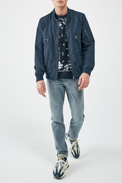 MEN'S NAVY BANDANA MOTIF T-SHIRT 3