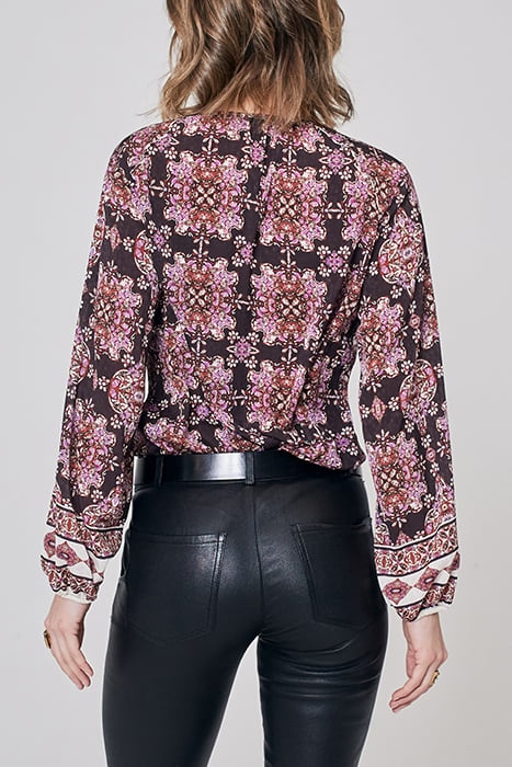 PURPLE BOHO PRINT VOILE BLOUSE 2