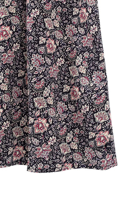 GIRLS' NAVY FLOWER PRINT LENZING™ ECOVERO™ LONG DRESS 4