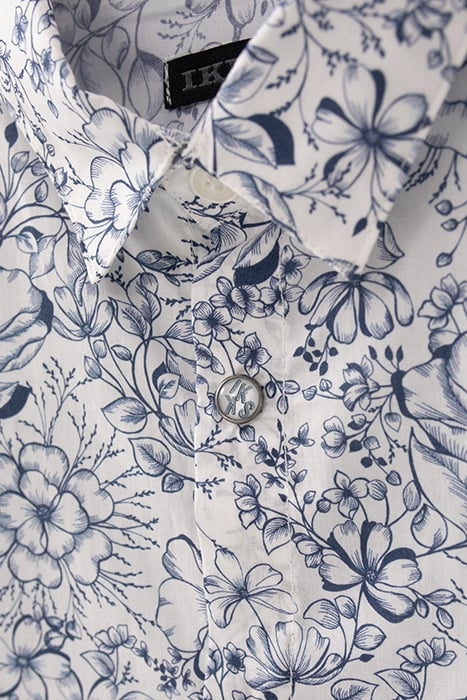 BOYS’ WHITE FLOWERY LIBERTY FABRIC MINI ME SHIRT 4