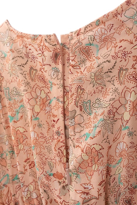 GIRLS’ PEACH FLORAL PRINT LENZING™ ECOVERO™ VISCOSE DRESS 5