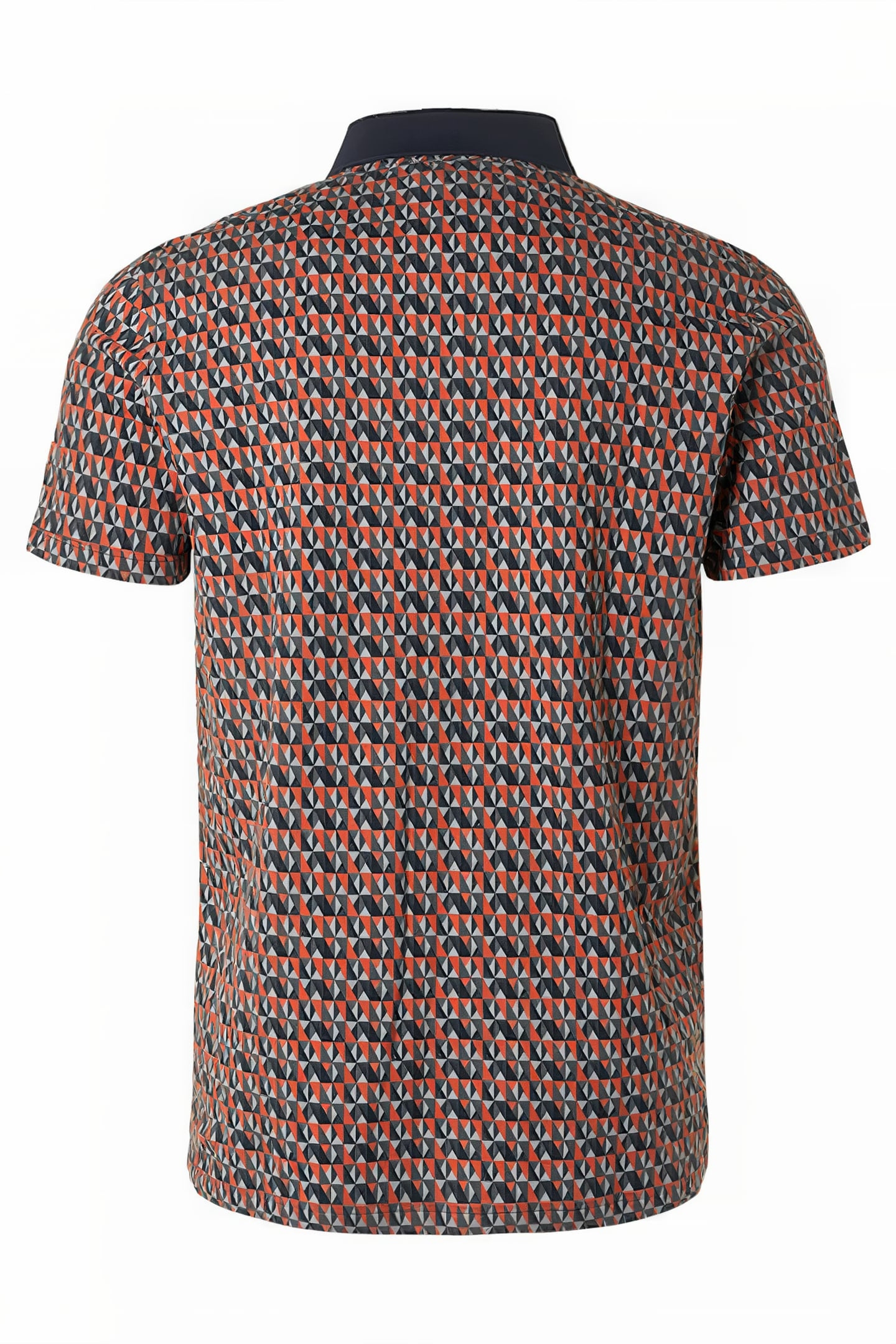 POLO PIQUE ALLOVER PRINTED STRETCH PAPAYA 5