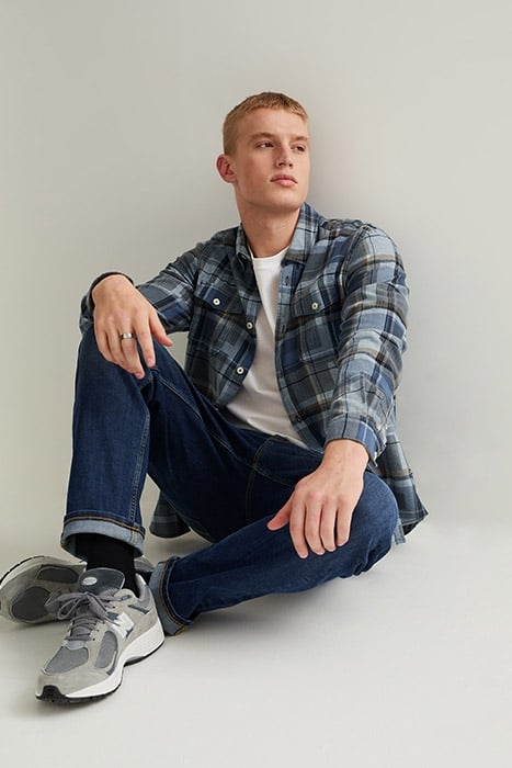 5-POCKET MID WAIST DARK BLUE 4