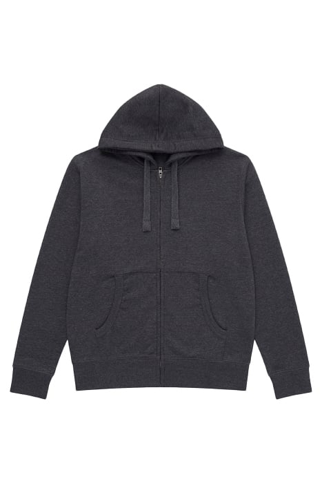 SWEAT ZIP-UP HOODIE CHARCOAL MELANGE 3