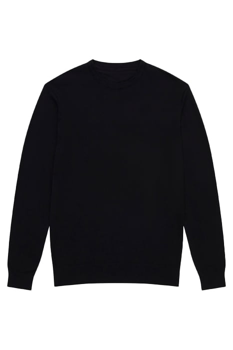 CREW NECK KNIT JUMPER BLACK 3