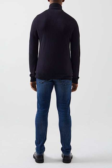 HALF ZIP KNIT SWEATER DARK NAVY 2